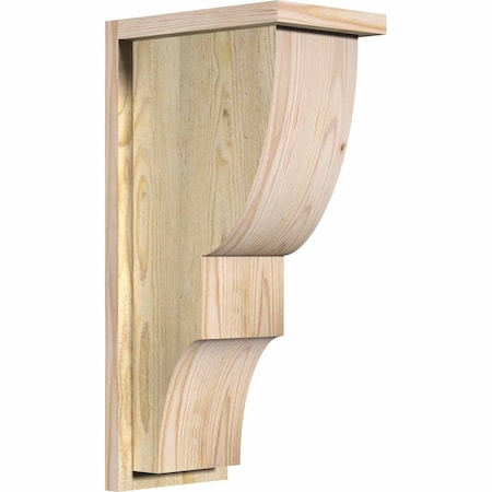 Ekena Millwork Ridgewood Rough Sawn Corbel w/Backplate, Douglas Fir, 8"W x 12"D x 24"H COR08X12X24RID01RDF